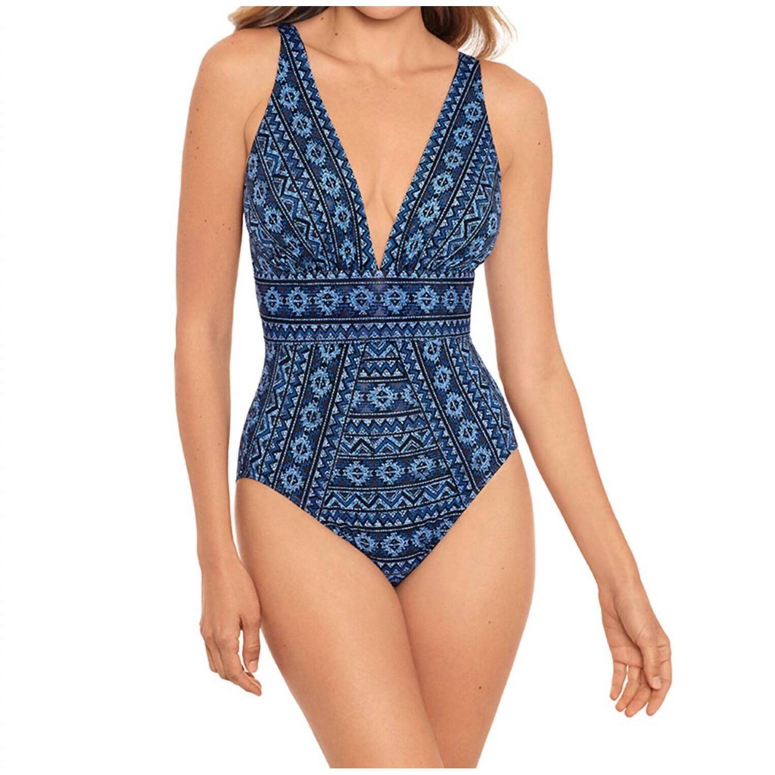 New Miraclesuit Paillette Odyssey One Piece Swimsuit In Blue